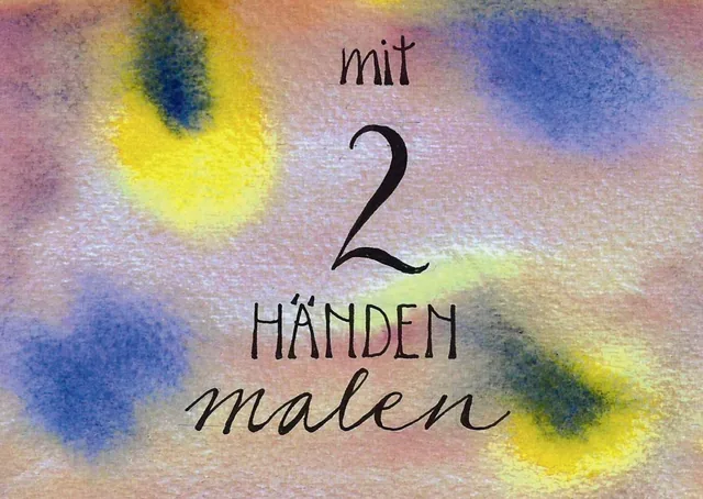 TanzSpielKarte „mit 2 Händen malen“ aus dem Themenfeld Malen
